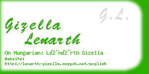gizella lenarth business card